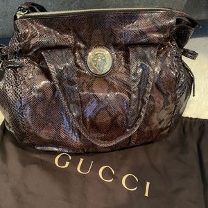 Authentic Gucci Python Hysteria Large Tote- Like New